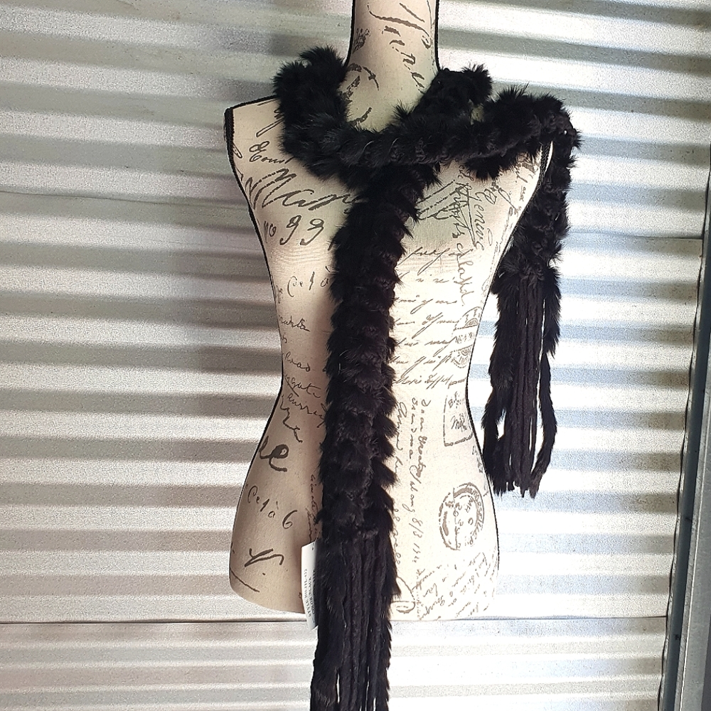 Black Furr Scarf